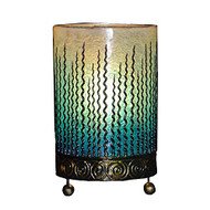Turquoise Wave Design Table Lamp