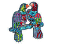 Mosaic Wall Art Pair of Parrots