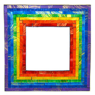 Rainbow Square Mosaic Mirror