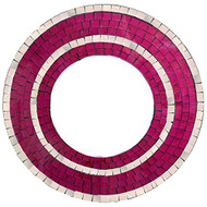 Large Shimmer Pink Mosaic Mirror