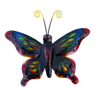 Dark Pink Metal Butterfly