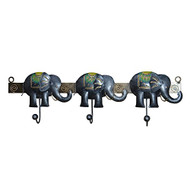Painted Metal Elephant Wall Hooks