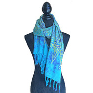 Peacock Fantasy Tie Dye Scarf
