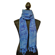 Blue Pimpernel Tie Dye Scarf