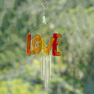Orange LOVE Sun Catcher Windchime