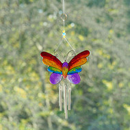 Rainbow Butterfly Wind Chime Sun Catcher