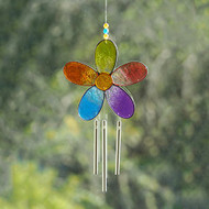 Rainbow Flower Wind Chime Sun Catcher