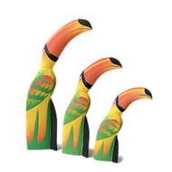 Set of 3 Wooden Toucans