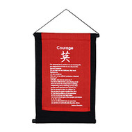 Fabric Message Scroll Courage