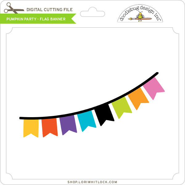 Download Pumpkin Party - Flag Banner - Lori Whitlock's SVG Shop