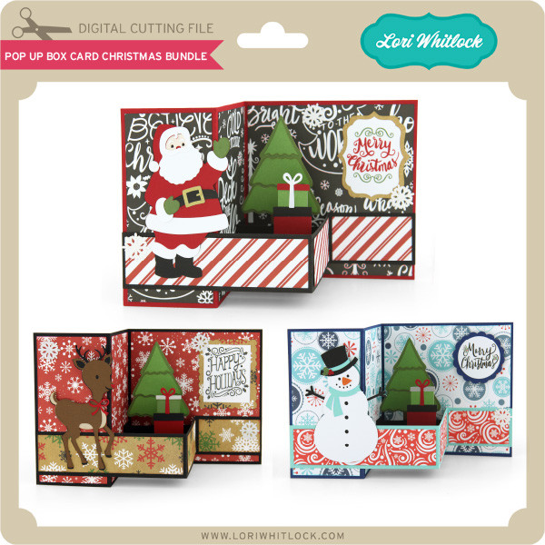 Pop Up Box Card Christmas Bundle Lori Whitlock S Svg Shop