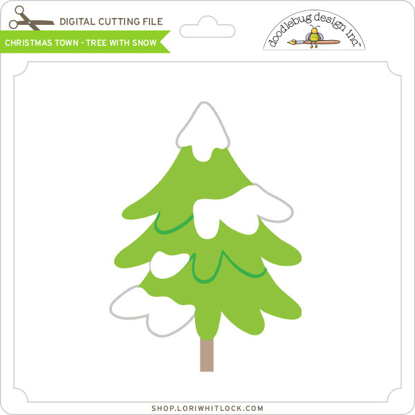 Download Christmas Town Tree With Snow Lori Whitlock S Svg Shop