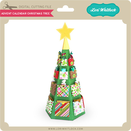 Download Advent Calendar Christmas Tree - Lori Whitlock's SVG Shop