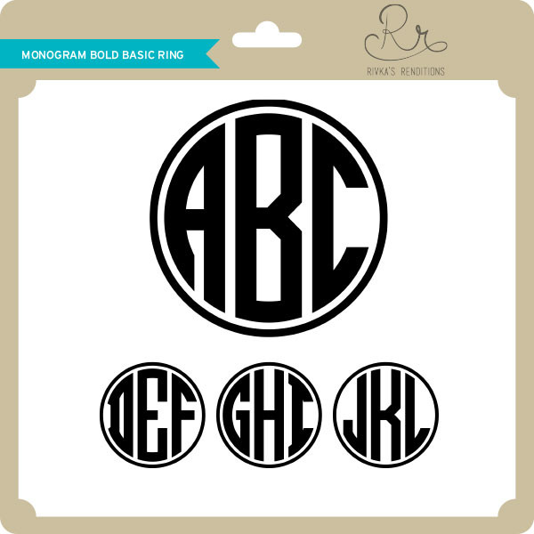 Download Monogram Bold Basic Ring Lori Whitlock S Svg Shop