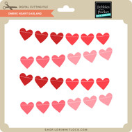 Heart A Flutter Garland - Lori Whitlock's SVG Shop