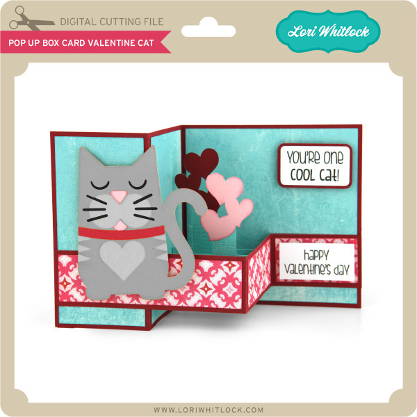 Download Pop Up Box Card Valentine Cat Lori Whitlock S Svg Shop