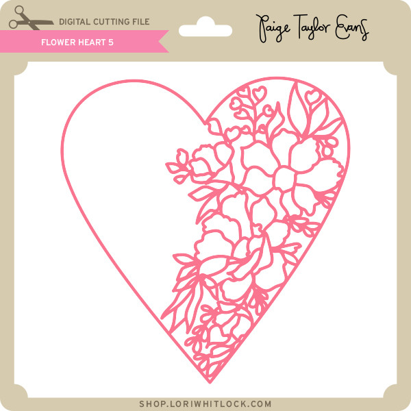 Download Flower Heart 5 Lori Whitlock S Svg Shop PSD Mockup Templates