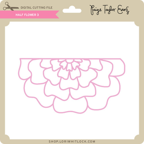 Download Half Flower 3 - Lori Whitlock's SVG Shop