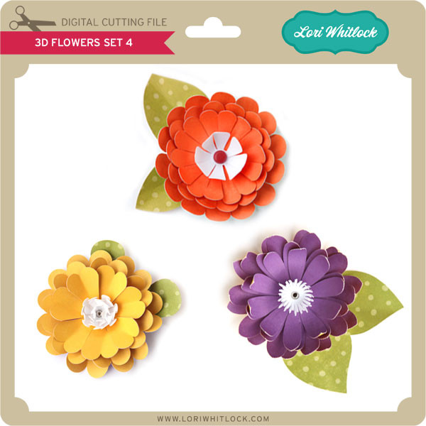 Download 3d Flower Set 4 Lori Whitlock S Svg Shop