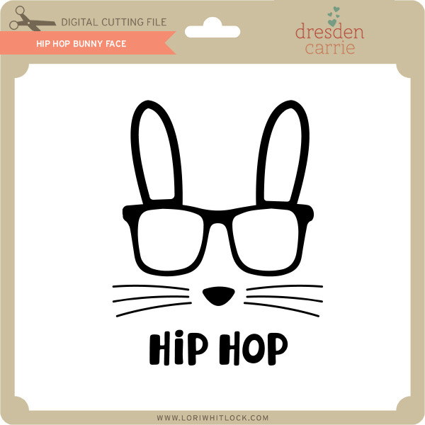 Download Hip Hop Bunny Face - Lori Whitlock's SVG Shop