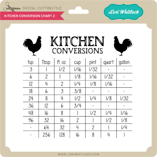Download Kitchen Conversion Chart 2 Lori Whitlock S Svg Shop