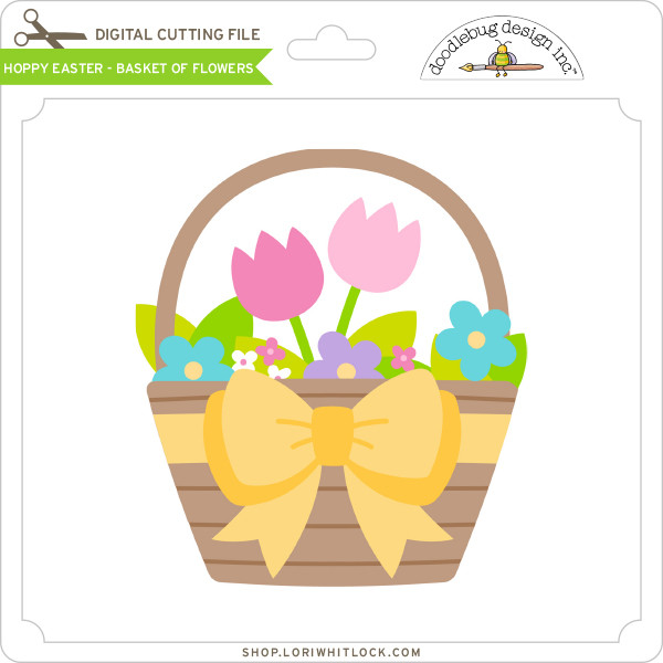 Download Hoppy Easter Basket Of Flowers Lori Whitlock S Svg Shop