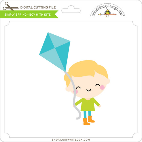 Download Simply Spring - Boy with Kite - Lori Whitlock's SVG Shop