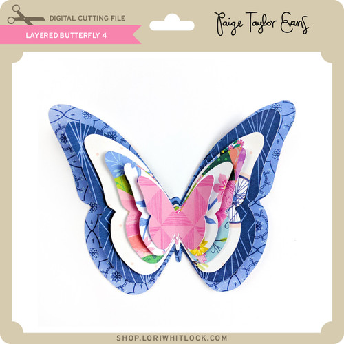 Download Layered Butterfly 4 - Lori Whitlock's SVG Shop
