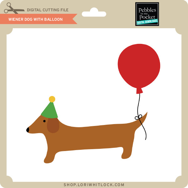 Download Wiener Dog With Balloon Lori Whitlock S Svg Shop