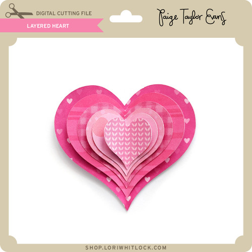 Download Layered Heart - Lori Whitlock's SVG Shop