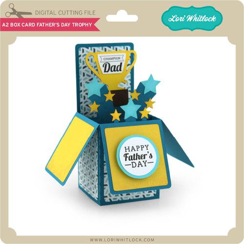 Download A2 Box Card Father's Day Trophy - Lori Whitlock's SVG Shop