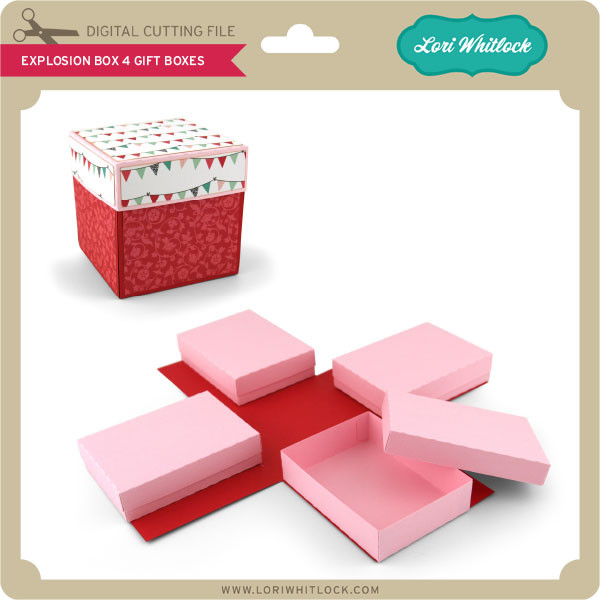 Download Explosion Box 4 Gift Boxes Lori Whitlock S Svg Shop