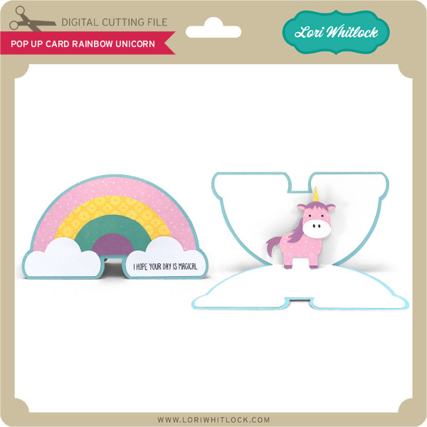 Download Pop Up Card Rainbow Unicorn Lori Whitlock S Svg Shop Yellowimages Mockups