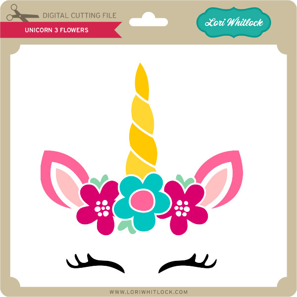 Unicorn 3 Flowers Lori Whitlock S Svg Shop