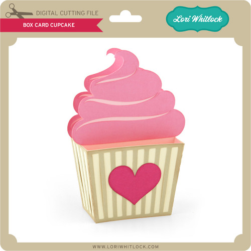 Download Box Card Cupcake 2 - Lori Whitlock's SVG Shop