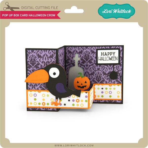 Download Pop Up Box Card Halloween Crow Lori Whitlock S Svg Shop