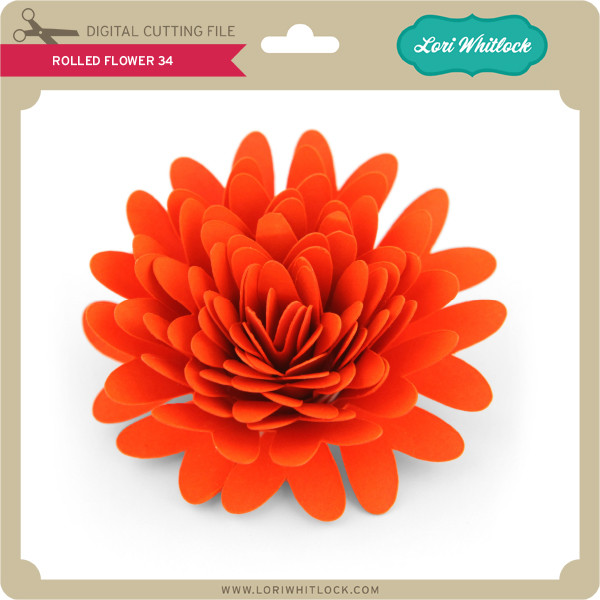 Download Rolled Flower 34 - Lori Whitlock's SVG Shop