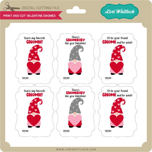 Print And Cut Valentine Gnomes Lori Whitlock S Svg Shop
