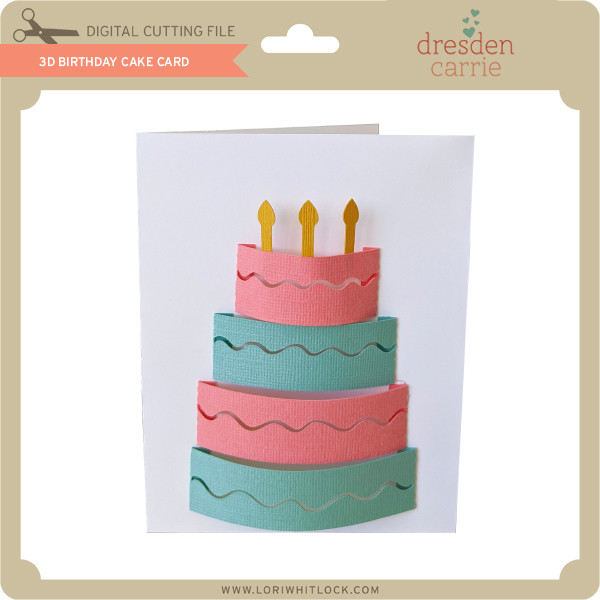 3d Birthday Cake Card