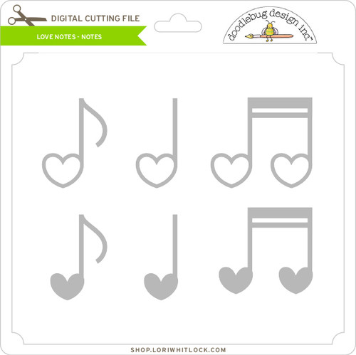 Download Love Notes - Notes - Lori Whitlock's SVG Shop
