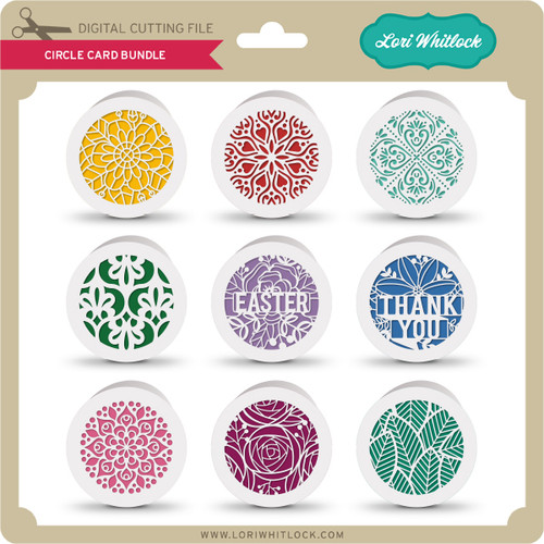 Download Circle Card Bundle - Lori Whitlock's SVG Shop