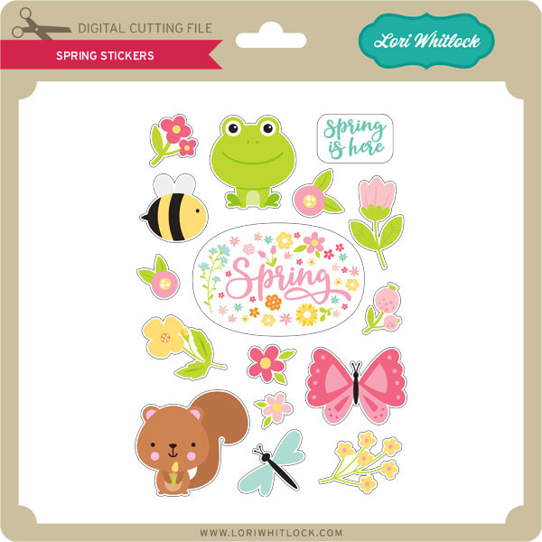 Spring Stickers Lori Whitlock's SVG Shop