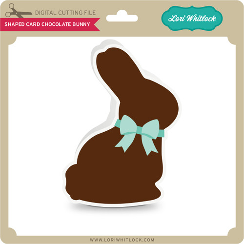 Download Shaped Card Chocolate Bunny - Lori Whitlock's SVG Shop