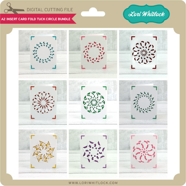 Download A2 Insert Card Fold Tuck Circle Bundle Lori Whitlock S Svg Shop