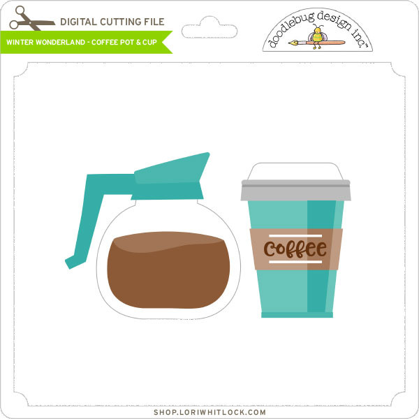 Download Winter Wonderland Coffee Pot Cup Lori Whitlock S Svg Shop PSD Mockup Templates
