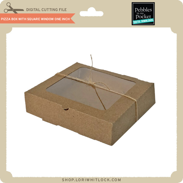 Pizza Box with Square Window One Inch Lori Whitlock's SVG Shop