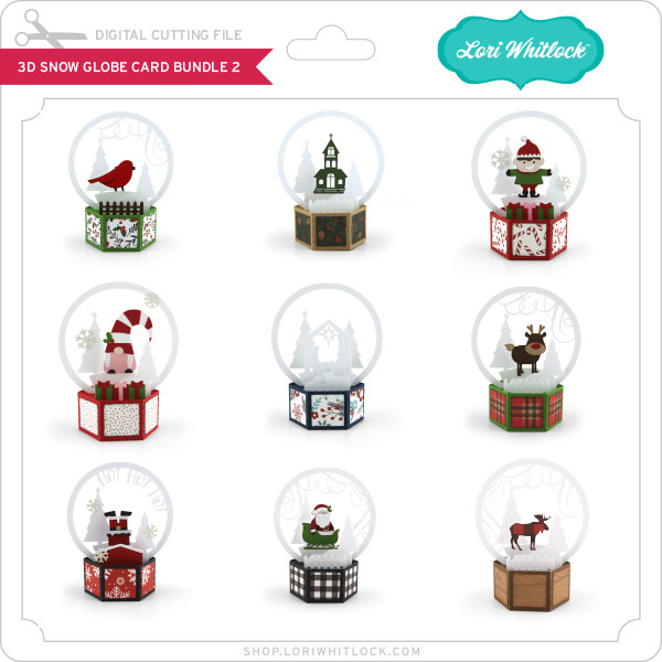 Download 3d Snow Globe Card Bundle 2 Lori Whitlock S Svg Shop