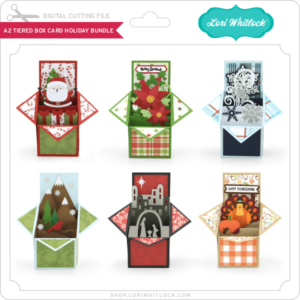 Download A2 Tiered Box Card Holiday Bundle Lori Whitlock S Svg Shop