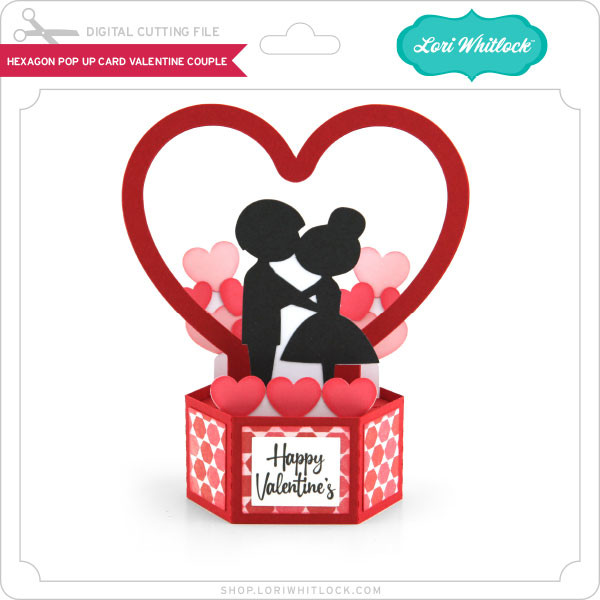 Download Hexagon Pop Up Card Valentine Couple Lori Whitlock S Svg Shop