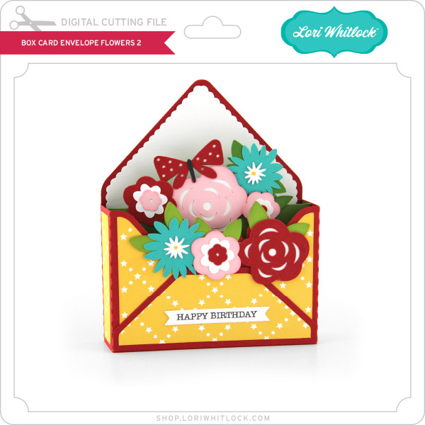 Download Box Card Envelope Flowers 2 - Lori Whitlock's SVG Shop